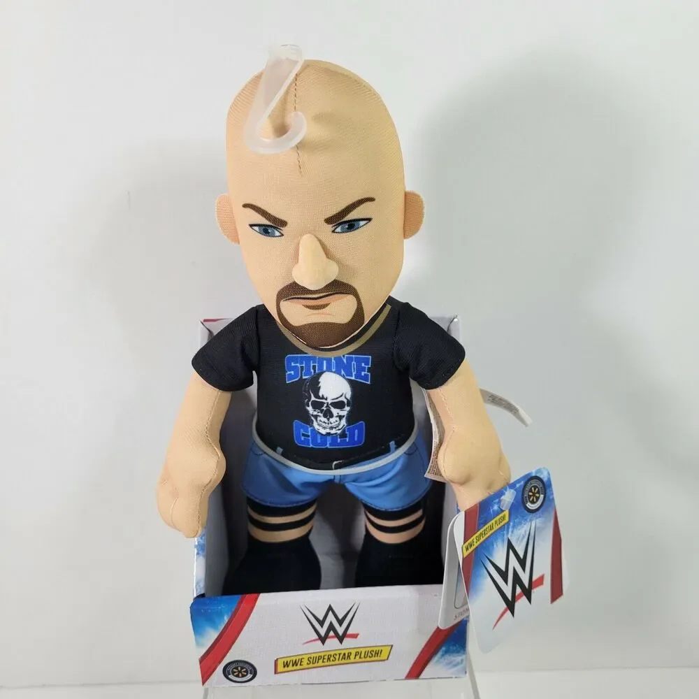 WWE Superstar Plush Stone Cold Steve Austin Bleacher Creature Wrestler New Tag